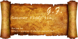 Gaszner Fidélia névjegykártya